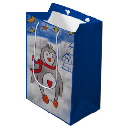 Winter Sneeuw Pinguïn Medium Cadeauzakje