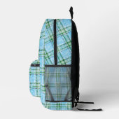 Winter Sneeuw Plaid Tartan Design Bedrukte Rugzak (Rechts)