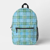Winter Sneeuw Plaid Tartan Design Bedrukte Rugzak (Voorkant)