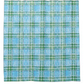 Winter Sneeuw Plaid Tartan Design Douchegordijn (Voorkant)