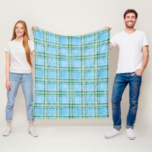 Winter Sneeuw Plaid Tartan Design  Fleece Deken