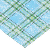 Winter Sneeuw Plaid Tartan Design  Korte Tafelloper (Hoek)