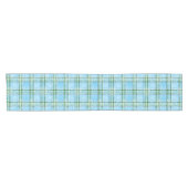 Winter Sneeuw Plaid Tartan Design  Korte Tafelloper (Horizontaal)