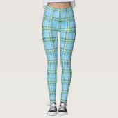 Winter Sneeuw Plaid Tartan Design Leggings (Voorkant)