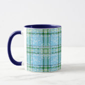 Winter Sneeuw Plaid Tartan Design Mok (Links)