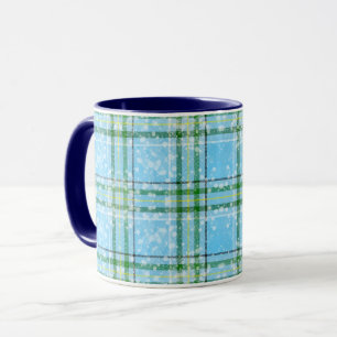 Winter Sneeuw Plaid Tartan Design  Mok