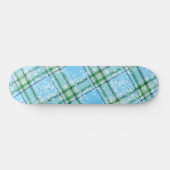 Winter Sneeuw Plaid Tartan Design Persoonlijk Skateboard (Horizontaal)