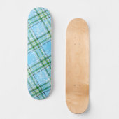 Winter Sneeuw Plaid Tartan Design Persoonlijk Skateboard (Voorkant)