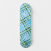 Winter Sneeuw Plaid Tartan Design Persoonlijk Skateboard (Voorkant)