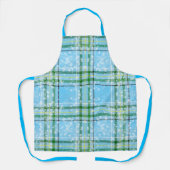 Winter Sneeuw Plaid Tartan Design  Schort (Voorkant)