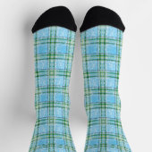 Winter Sneeuw Plaid Tartan Design Sokken (Top)