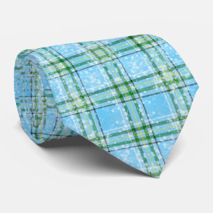 Winter Sneeuw Plaid Tartan Design  Stropdas