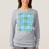 Winter Sneeuw Plaid Tartan Design  T-shirt (Voorkant)