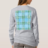 Winter Sneeuw Plaid Tartan Design  T-shirt (Achterkant)