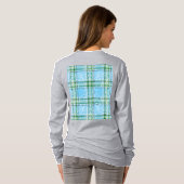 Winter Sneeuw Plaid Tartan Design  T-shirt (Achterkant volledig)
