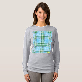 Winter Sneeuw Plaid Tartan Design T-shirt