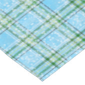 Winter Sneeuw Plaid Tartan Design Tafelkleed (Gekanteld)