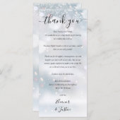 Winter sneeuw receptie dank u plaats kaart (Voorkant / Achterkant)