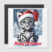 Winter Sneeuw Santa Schattige Sneeuw Leopard Cub K (Voorkant / Achterkant)