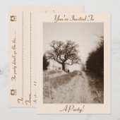 Winter Sneeuw Scène Fotografische Kerstmis Kaart (Voorkant / Achterkant)