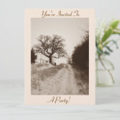 Winter Sneeuw Scène Fotografische Kerstmis Kaart (Staand voorkant)