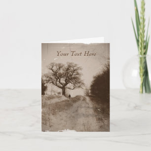 Winter Sneeuw Scène Origineel Fotografisch Feestdagen Kaart