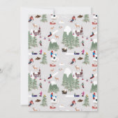 Winter Sneeuw Skiën Mountain Ski Slopes Verjaardag Kaart (Achterkant)