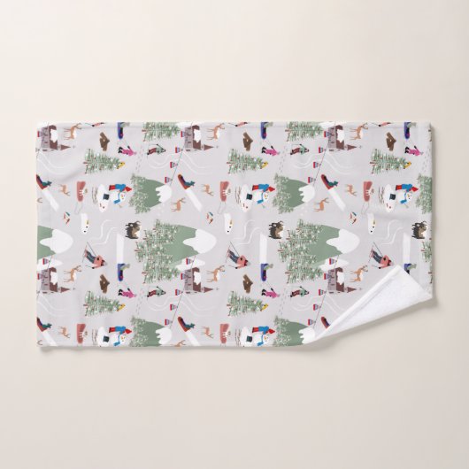 Winter Sneeuw Skiën Mountain Skigebieden Landschap Bad Handdoek (Handdoek)