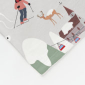 Winter Sneeuw Skiën Mountain Skigebieden Landschap Fleece Deken (Hoek)