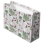 Winter Sneeuw Skiën Mountain Skigebieden Landschap Groot Cadeauzakje (Voorkant Gekanteld)