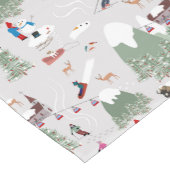 Winter Sneeuw Skiën Mountain Skigebieden Landschap Korte Tafelloper (Hoek)