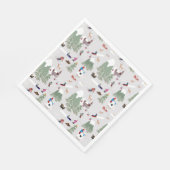 Winter Sneeuw Skiën Mountain Skigebieden Landschap Servet (Hoek)