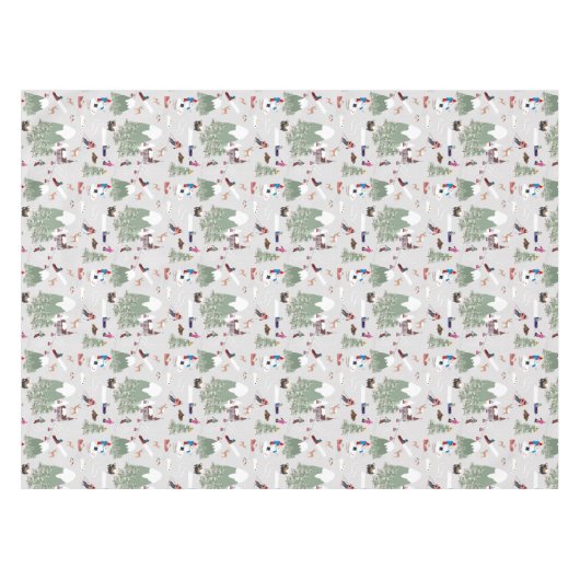 Winter Sneeuw Skiën Mountain Skigebieden Landschap Tafelkleed (Voorkant (Horizontaal))