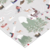 Winter Sneeuw Skiën Mountain Skigebieden Landschap Tafelkleed (Gekanteld)