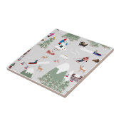 Winter Sneeuw Skiën Mountain Skigebieden Landschap Tegeltje (Zijkant)