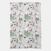 Winter Sneeuw Skiën Mountain Skigebieden Landschap Theedoek (Verticaal)