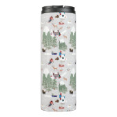 Winter Sneeuw Skiën Mountain Skigebieden Landschap Thermosbeker (Achterkant)