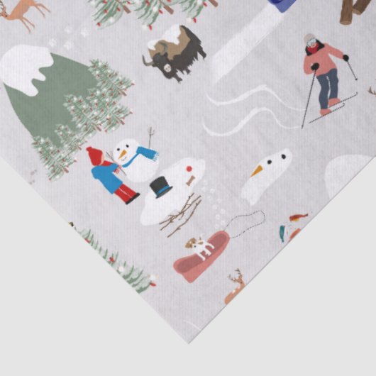 Winter Sneeuw Skiën Mountain Skigebieden Landschap Tissuepapier (Detail)