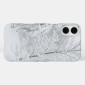 Winter Sneeuw sprankelend zwart en wit Case-Mate iPhone Case (Achterkant (horizontaal))