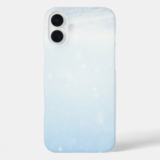 Winter Sneeuw sprankelend zwart en wit iPhone 16 Plus Hoesje