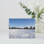 winter sneeuw voetbalveld briefkaart (Staand voorkant)