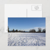 winter sneeuw voetbalveld briefkaart (Voorkant / Achterkant)