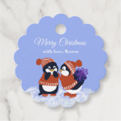 Winter Sneeuw Vrolijk Kerstfeest Bedankjes Labels (Voorkant)