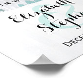 Winter Sneeuw Wonderland Vogels Rendier Trouwkaart Poster (Hoek)