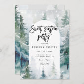 Winter Sneeuw zoet zestien 16e verjaardag Kaart (Voorkant / Achterkant)