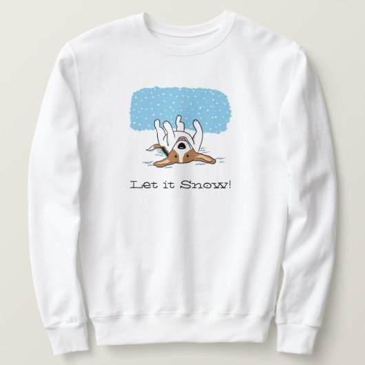 Winter Sneeuwbalg - Cute Let it Snow Dog Holiday Trui (Design voorkant)