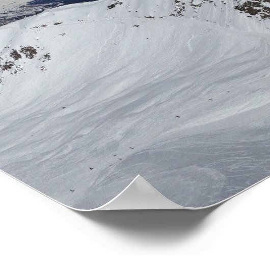 Winter Sneeuwbergen Fotografie-Poster Poster (Hoek)