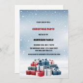 Winter Sneeuwblauw Waterverf Kerst Kaart (Voorkant / Achterkant)