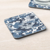 Winter Sneeuwblauwe Camouflage, Militair, Leger Bier Onderzetter (Linkerzijde)