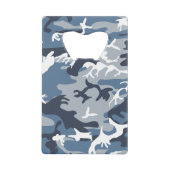 Winter Sneeuwblauwe Camouflage, Militair, Leger Creditkaart Flessenopener (Voorkant)